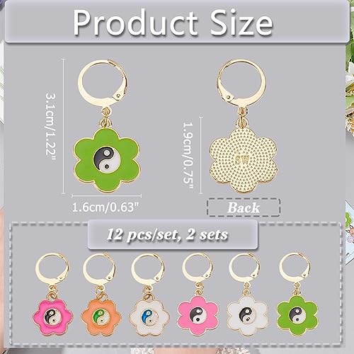 NBEADS 24 Pcs Flower Stitch Markers - Image 2