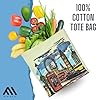 MINIMARG Printed 100% Cotton Tote Bag Souvenir for Presents | London Canvas Gift Bag | Reusable UK Shopping Bag | Size 38x42cm+65cm long Handle (London Art) #4