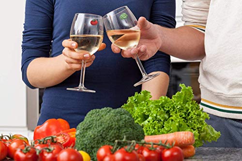 Wine Charms for Stemless Glasses - Magnetic Drink Markers - Great Gift for the Gardener