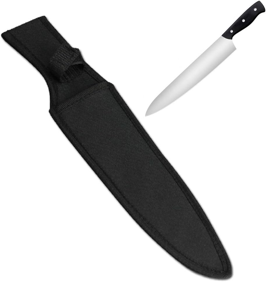 8" Santoku Knife Scabbard Sheath Sande knife Sheath (Black Nylon)