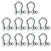 3/8" Galvanized Screw Pin Anchor Shackle - 1 Ton - 10 Pack