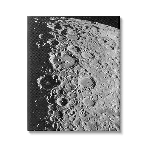 Stupell Industries Moon in Outer Space Canvas Wall Art Design by Wild Apple Portfolio