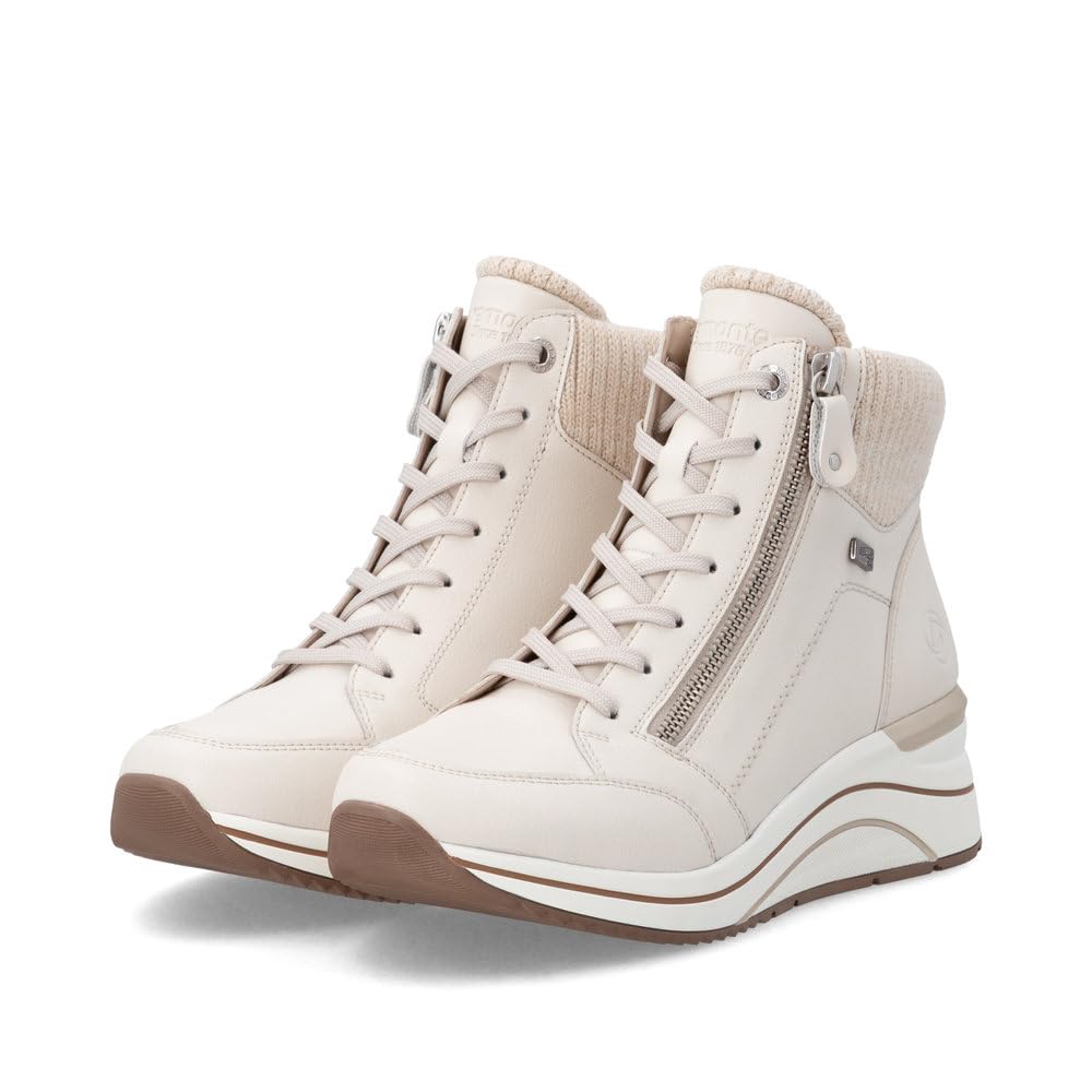 Remonte Damen Stiefeletten Glattleder D0T77-60 Beige Gr. 43 – Ansicht 6