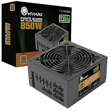 Fonte ATX 850w Real Mymax Full Modular 80+Bronze PFC Ativo