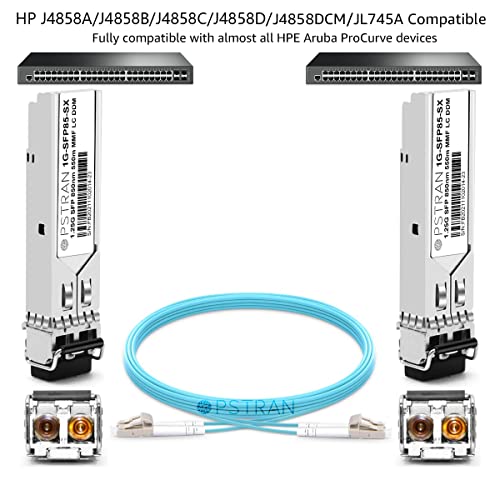 Image of 1000BASE-SX SFP Optical Transceiver Module Compatible with HPE Aruba J4858D J4858DCM JL745A Q8N53A ProCurve J4858C J4858B J4858A 850nm 550m DDM Duplex LC MMF