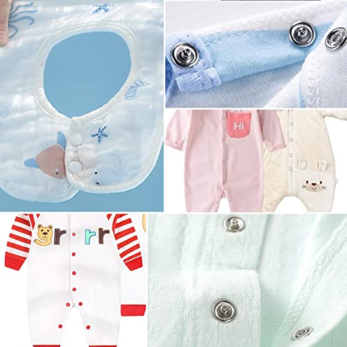 Eutenghao Metal Snap Button Tool Kit Snap Fasteners Tool Kit Hollow And Solid Metal Prong Snaps Buttons With Setting Tool For Clothing Crafting Sewing Bags Bibs Jeans Wears (10 Colors 9.5Mm, 200 Sets) #TOP5