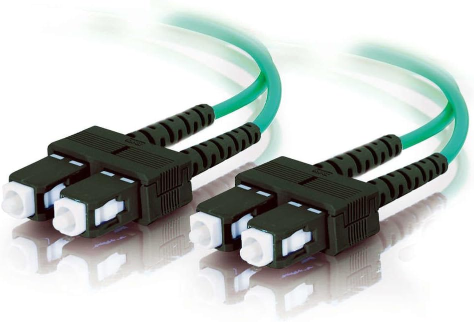 C2G 10m SC-SC 10Gb 50/125 OM3 Duplex Multimode PVC Fibre Optic Cable (LSZH) - Aqua