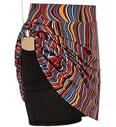 JACK SMITH Women's Athletic Skort Back Pleated Waist Stretchy Sports A-Line Skirts with Pockets