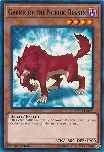 Yu-Gi-Oh! - Garmr of The Nordic Beasts - LEHD-ENB03 - Common - 1st Edition - Legendary Hero Decks - Aesir Deck