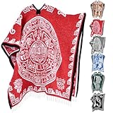Artisans Bazaar Mexican Poncho Sarape Aztec Men Hombre Mexico Gabanes Mexicanos Western Cowboy Costume Adulto Jorongos
