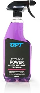 Optimum Power Wheel and Tire Cleaner - Acid-Free, Wheel Cleaning Spray Formula - Safe on All Wheel and Tire Types (17 oz)