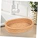 SOLUSTRE Woven Snack Basket for Home Vintage Oval Fruit Storage Holder Decorative Catch All Dish for Keys and Snacks present Occasion