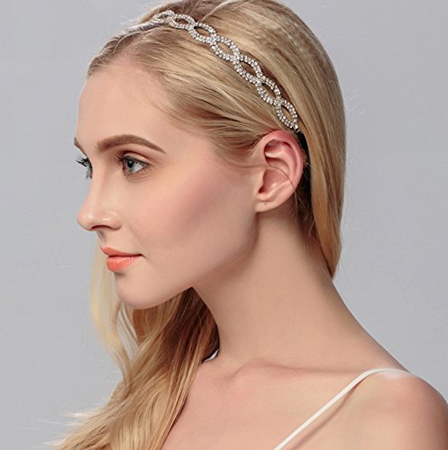 Merroyal Fashion Rhinestones Headband Crown For First Communion, Wedding, Pageant (Sliver) #TOP1