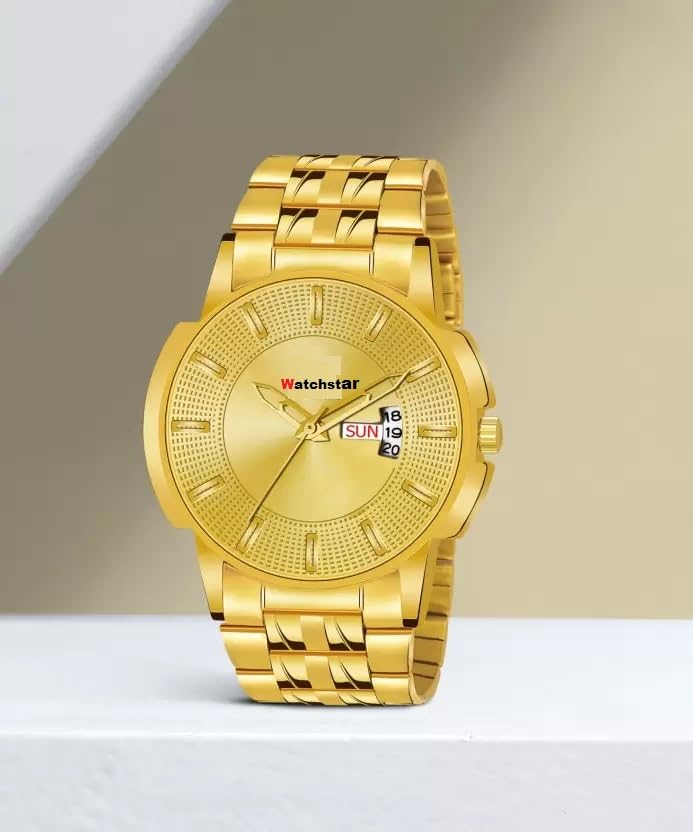 Image of Day Date Function Steel Strap Watch for Unisex