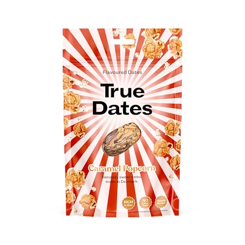 True Dates - Caramel Popcorn | natürlich aromatisierte Datteln | Karamell Popcorn | 100 g