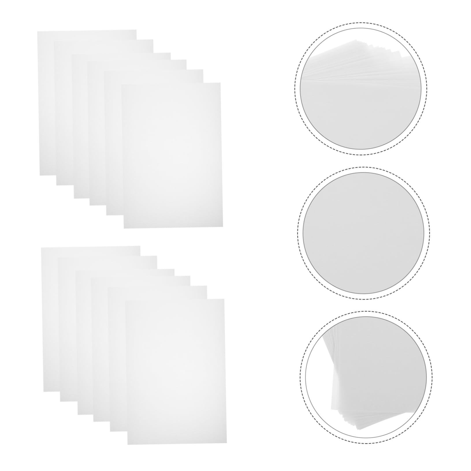 Angoily 4 Set Carta Traslucida Per Tracciatura E Copia Carta Multifunzionale Per Calligrafia E Scrapbooking Per Fai Da Te E Progetti Creativi 50 Pezzi*4