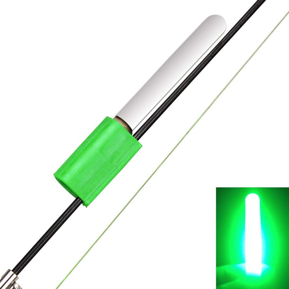 RICH Fishing Glow Sticks for Pole,Fluorescent Light Stick,Sea Float Durable Light Stick Night Fishing Rod(Battery Included)