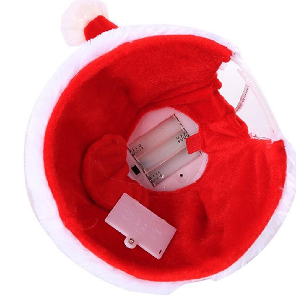 Petoskey Weihnachtsmütze für Erwachsene, Stein-Weihnachtsmütze mit LED-Lichtern, beleuchtet, Weihnachtsmützen für Neujahrsparty, 3 Stück