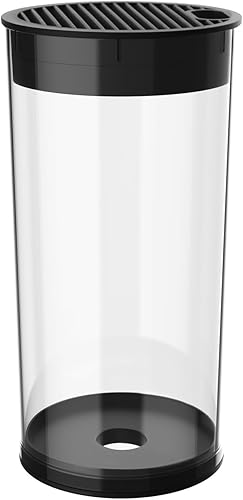 Miniatura 1 de Universal Knife Block without Knives, Round Kitchen Knife Holder with Scissors SlotSpace Saver Knife Storage with Clear Barrel - Unique Slot Design