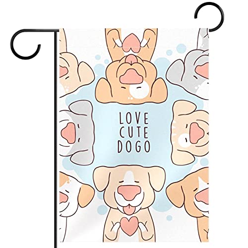 Drapeau de jardin chat double face en polyester pongé 30x45cm