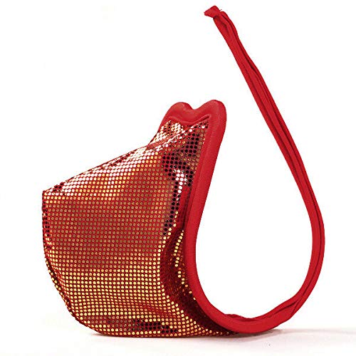 Mens C-String Thong Panties Underwear Stripper Clubwear Red w Golden Sequins