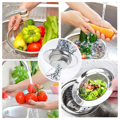 2-Pack Coladores para Lavabo Cocina 4.4" Acero Inoxidable miniatura 7