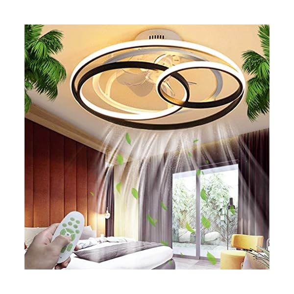 Ceiling Fan with Lighting LED Ceiling Lights Dimmable Remote Control Creative Soft Fan Bedroom Ceiling Lamp Modern Invisible Fan Ceiling Light Living Room Nursery Dining Room