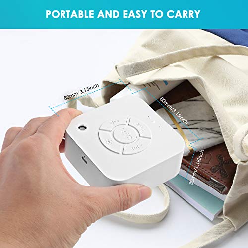 White Noise Sound Machine for Sleeping,Leyeet 9 Non-looping Soothing Sounds Sleeping Therapy 3-gear Timer Setting Sound Spa Relaxation Machine for Baby/Kids/Adults/Home/Office Privacy