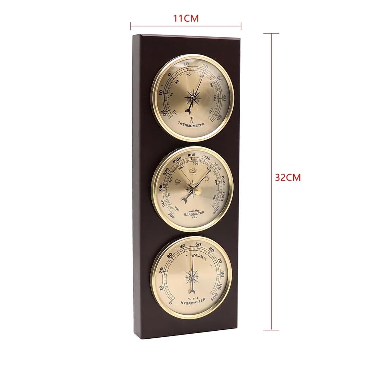 Stazione Meteo Analogica 3 In 1 - Barometro, Termometro E Igrometro, Per Interni Ed Esterni - Foto 4