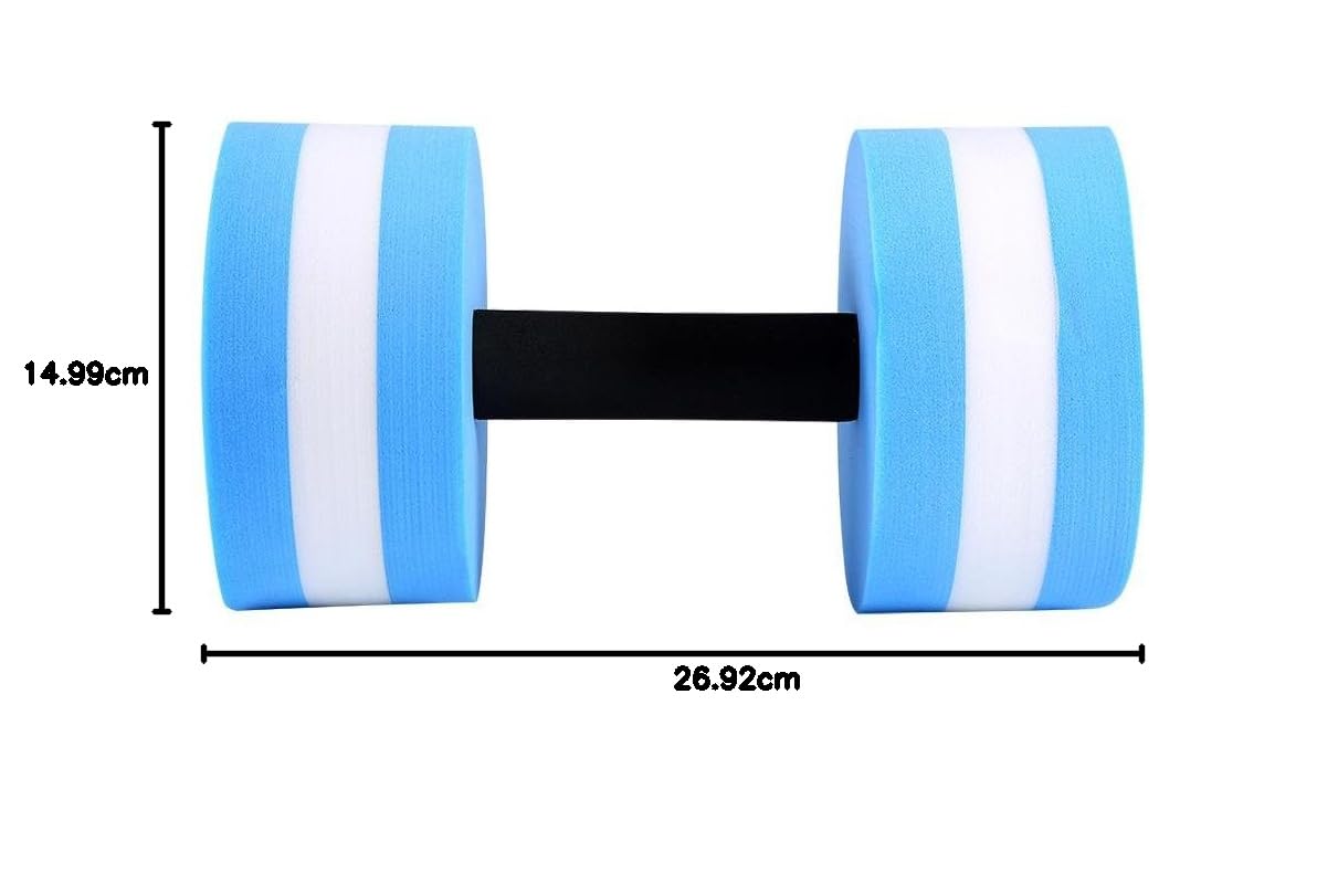 Aquatic Exercise Dumbbells Wassergymnastik Hanteln EVA Schwimmbad Übungsgeräte Fitness Training 2er Set Blau