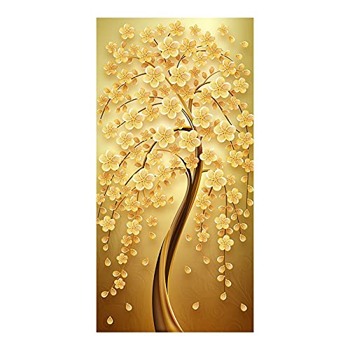 Peinture diamant broderie kits complet fleurs dorées 80x220cm