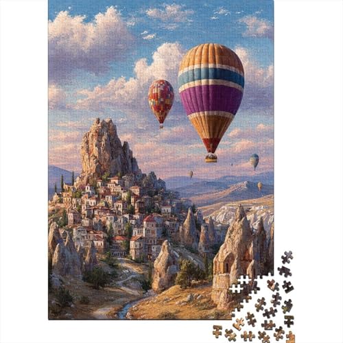 Dirigibles Coloridos sobrevuelan Las montañas de Capadocia 70x50cm/1000pcs Puzzle Adecuado para Adultos Y Multitud Mayores De 14 Años