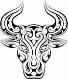 Dopetattoo 6 sheets Temporary Tattoos for Men and Women Taurus Zodiac Symbol for Men Fake tattoos for Women Neck Arm Chest