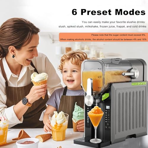 Slush Maschine für Zuhause, Slusheis Maschine Ohne Eis, Slash Eismaschine für Margaritas, Frappés und Milchshakes mit 6 Voreingestellten Programmen – Bild 4