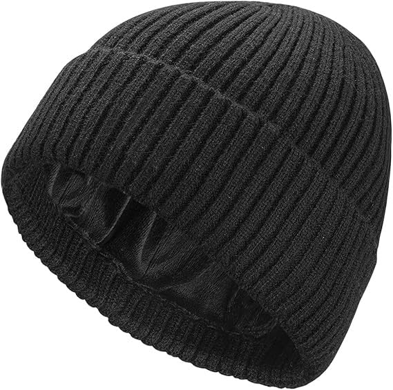 Image of Gajraj Winter Beanie Hats for Men Women, Fleece Lined Beanie Soft Warm Knit Hat Ski Cuffed Cap