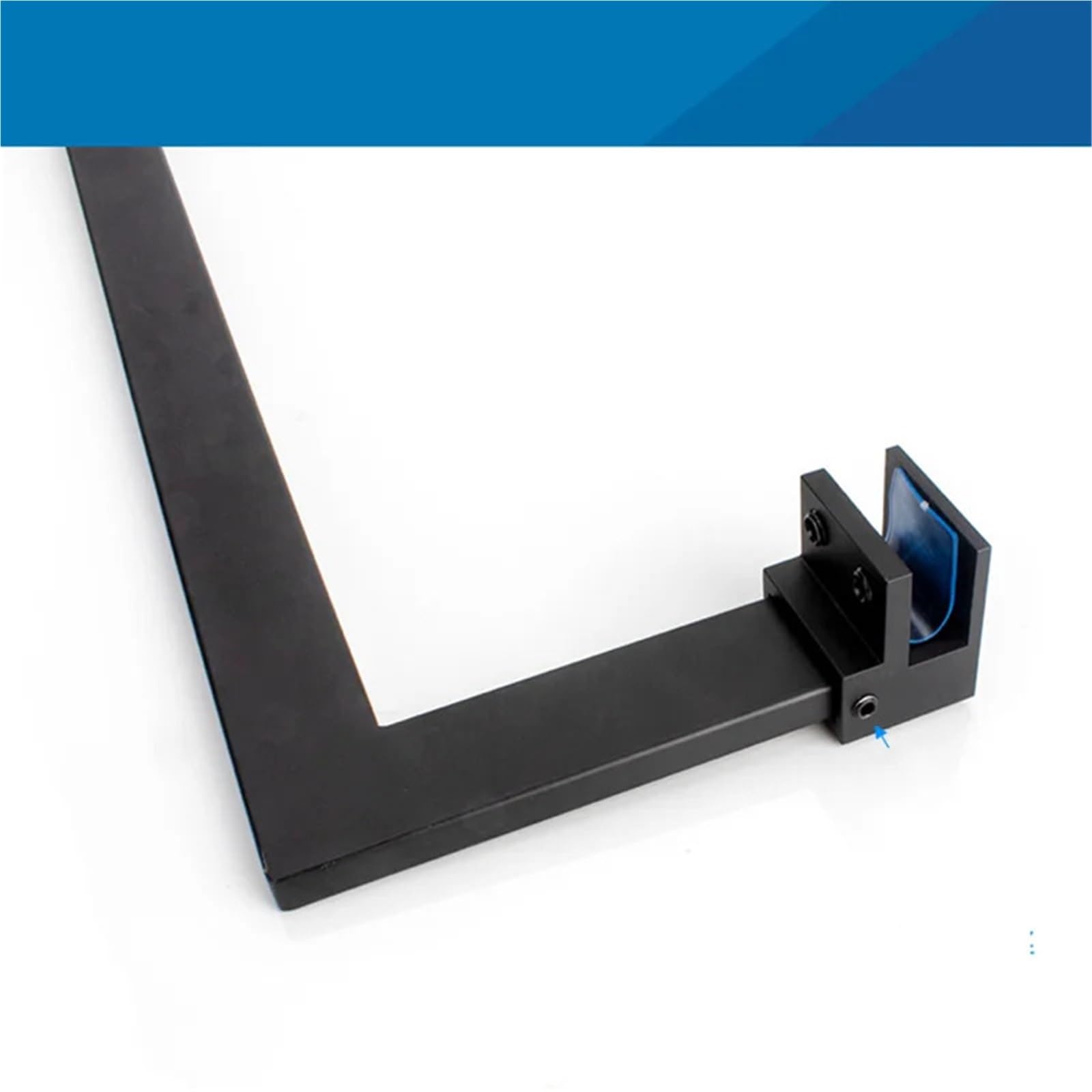 Soporte de Cortina de Ducha, Clip de Varilla Fija de Acero Inoxidable for Puerta de Cristal de Ducha 14-21cm x 50-68cm(Width 14cm Length 50cm)