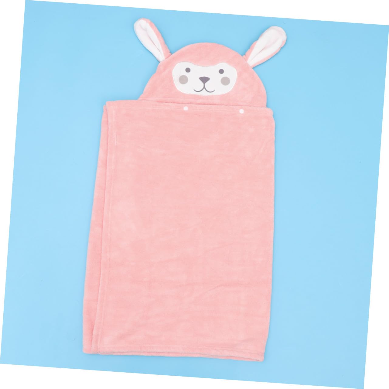 Zerodeko Toalla Infantil con Capucha de Coral Absorbente Secado Rápido Diseño de Conejo Rosa para Casa Playa y Piscina