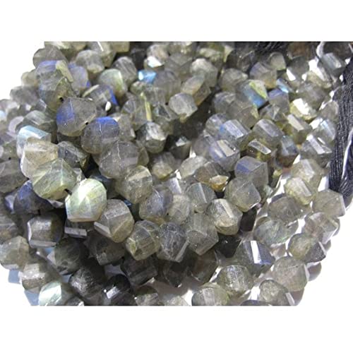 Labradorite beads blue fire 8mm gem stone twisted nuggets strand