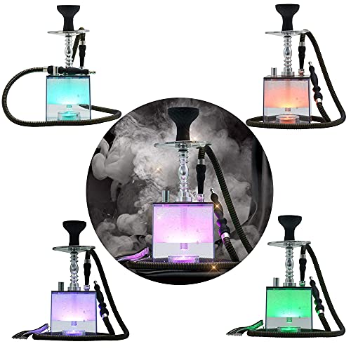 Shisha-Set aus Mikro-modernem Acryl, Shisha-Set mit Wasserschlauch, große Wolke mit zeremischer Hookah-Schale und buntem… – Bild 7