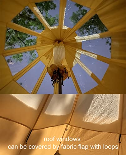 Carpa Bell Canvas 5M para 6-8 Personas 4 Estaciones Impermeable miniatura 2