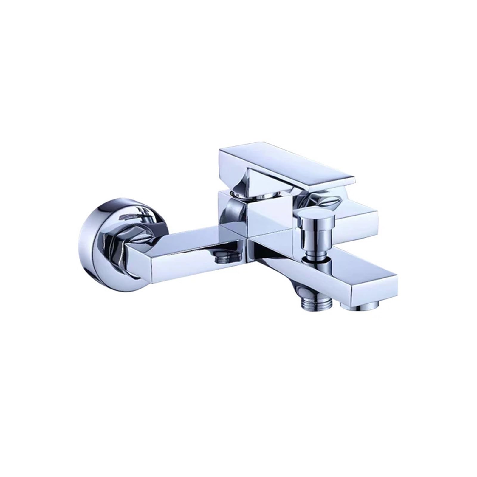 Grifo de ducha cromado monomando con válvula de control y desviador para baño