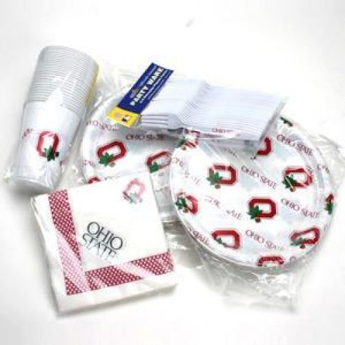 Duck House Ohio State Buckeyes Party Pack - 24 Place Settings