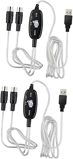 FAVOMOTO 2pcs Keyboard connection cable keyboard for laptop synthesizer keyboard USB MIDI Cable Converter midi cable 1m Keyboard Converter Keyboard Adapter electronic organ audio port piano