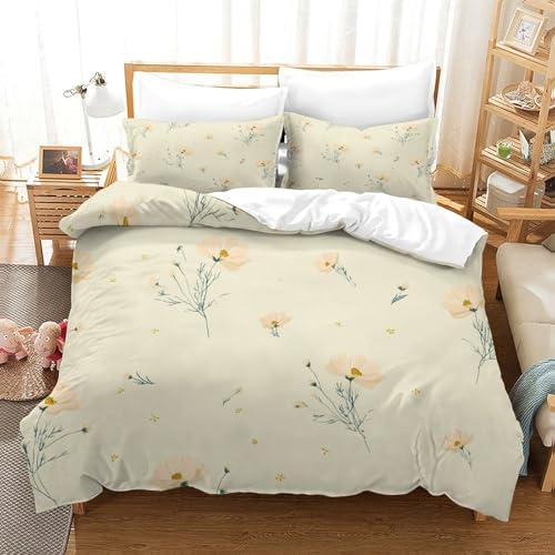 Housse de couette 3D florale 260x220cm pour un lit douillet d'ado - 3