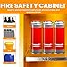 Yellow 45 Gal Safety Storage Cabinet, Manual Closing Flammable Liquid Locker, Large Metal Chemical Box with Shelves, 44