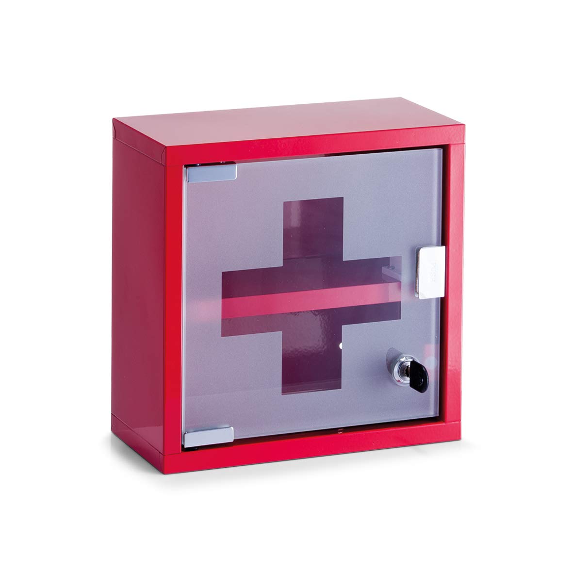 Zeller 18467 Medicine Cabinet 25 x 12 x 25 cm Metal Red