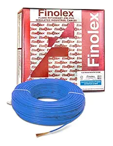 Finolex 4.0-Sqmm FR PVC Insulated Cable (Blue, 90 Mtr)