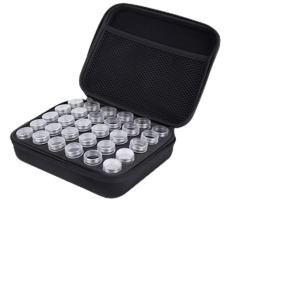 Caja organizadora de cuentas portátil para viajes y costura creativa con 30 compartimentos