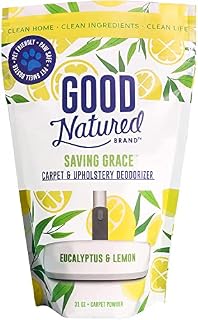 Good Natured Brand Saving Grace Carpet & Upholstery Deodorizer Powder, Eucalyptus & Lemon - 32oz - Simply Deodorizes Pet Odors, Carpets and Upholstery