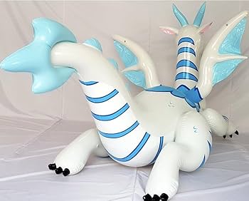Amazon | ドラゴン ホワイト ツヤあり フロート 空気ビニール